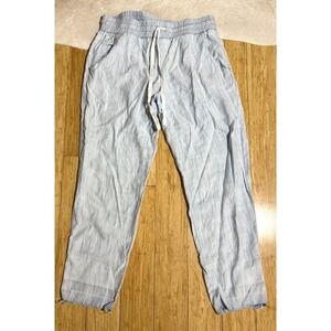 Bella Dahl Women Light Blue Casual Pants Drawstring Side Pockets Size Medium
